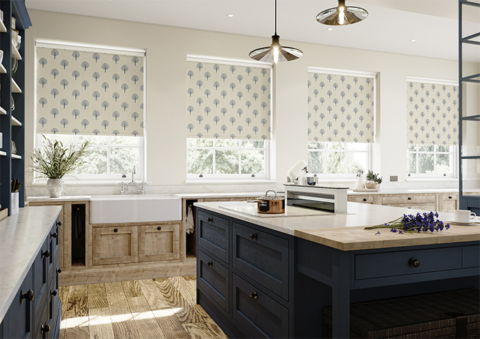 Emily Bond Yew Tree, Navy - Roller Blind - Image 7